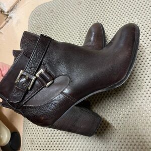 Elegant Brown Leather Ankle Boots